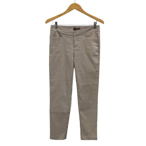 Crosby Mid Rise Plaid Ankle Length Skinny Leg Trouser Pants - Picture 3 of 12